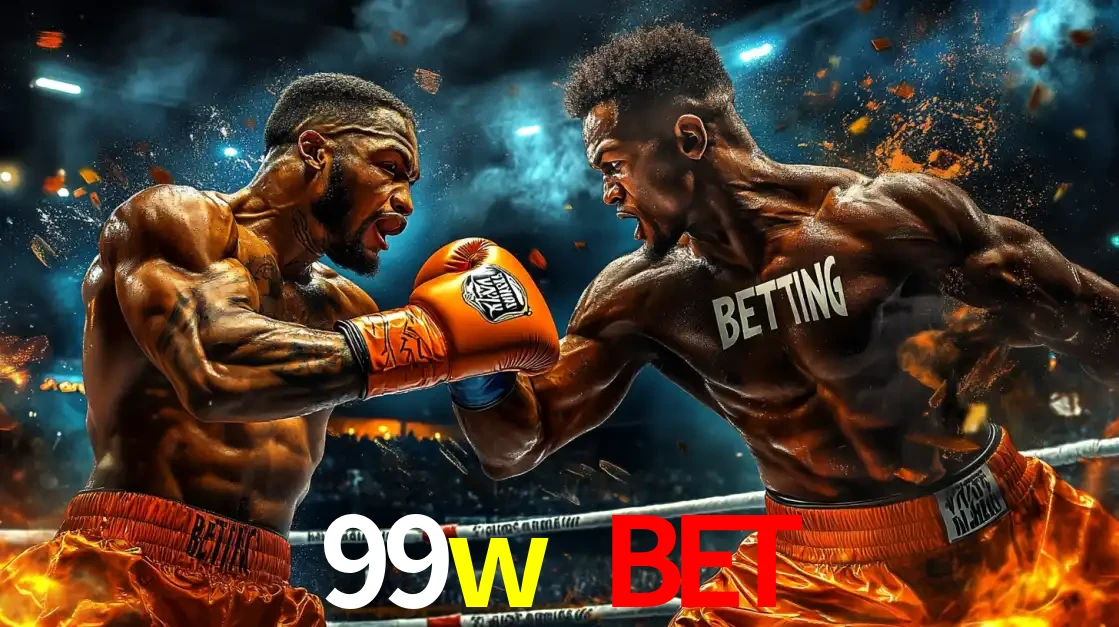 Dois boxeadores em uma luta intensa e explosiva, representando a adrenalina e as oportunidades de apostas em esportes de combate disponíveis na plataforma 99w bet.